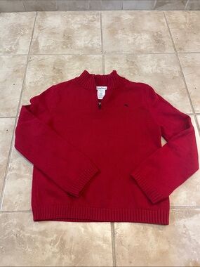 Tommy Bahama Boys Red Quarter-Zip Knit Sweater size 11-12